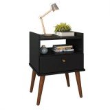 Mesa de Cabeceira 1 Gaveta Preto